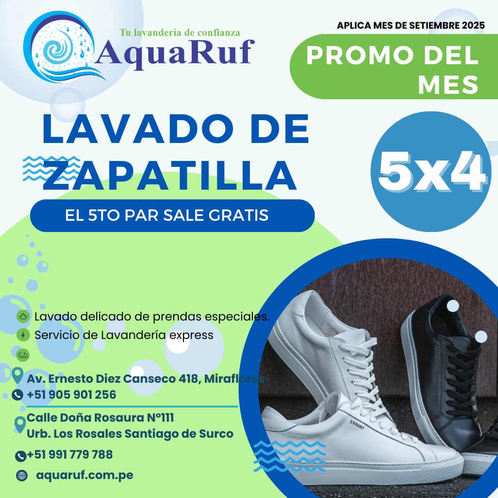 Lavado_zapatillas_Lavandería Miraflores