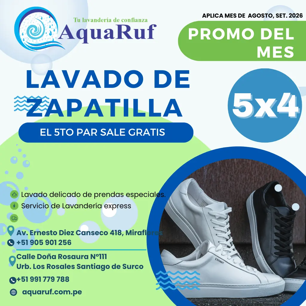 Lavado_zapatillas_Lavandería Miraflores